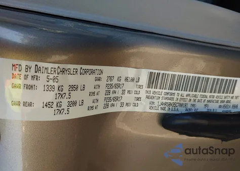 2005 Jeep Grand Cherokee Limited z USA, uszkodzony, nr VIN 1J4HR58N35C700181